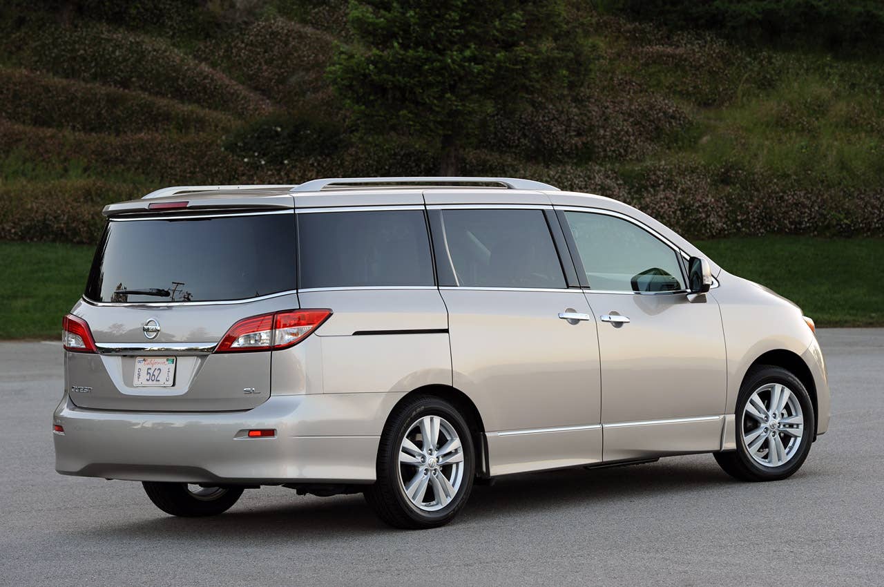 2011 Nissan Quest rear 3/4 view