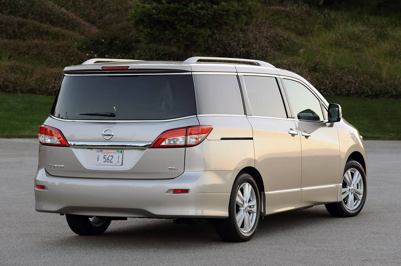 2011 Nissan Quest rear 3/4 view