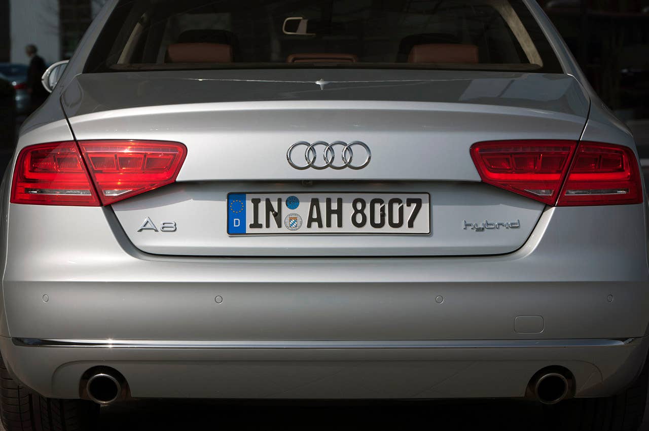 2012 Audi A8 Hybrid rear view