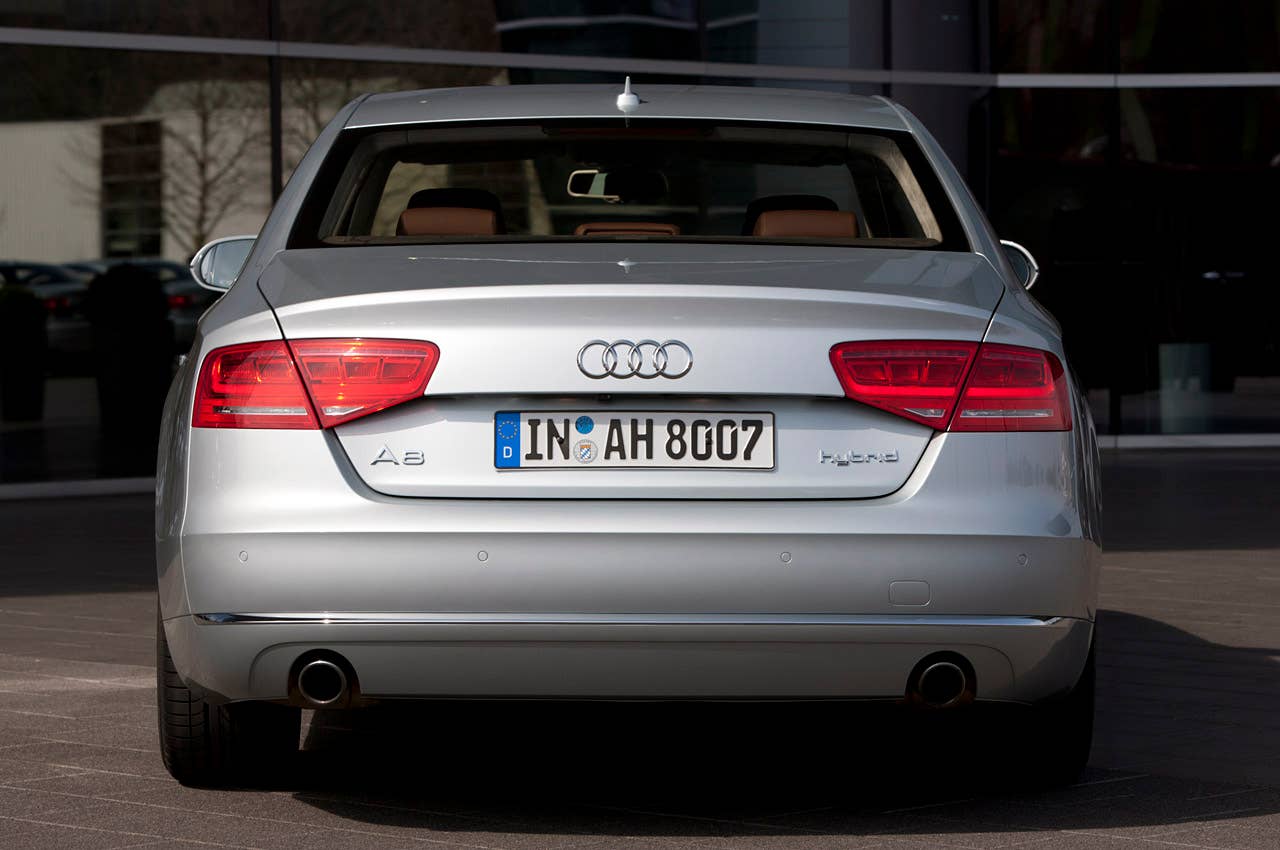 2012 Audi A8 Hybrid rear view
