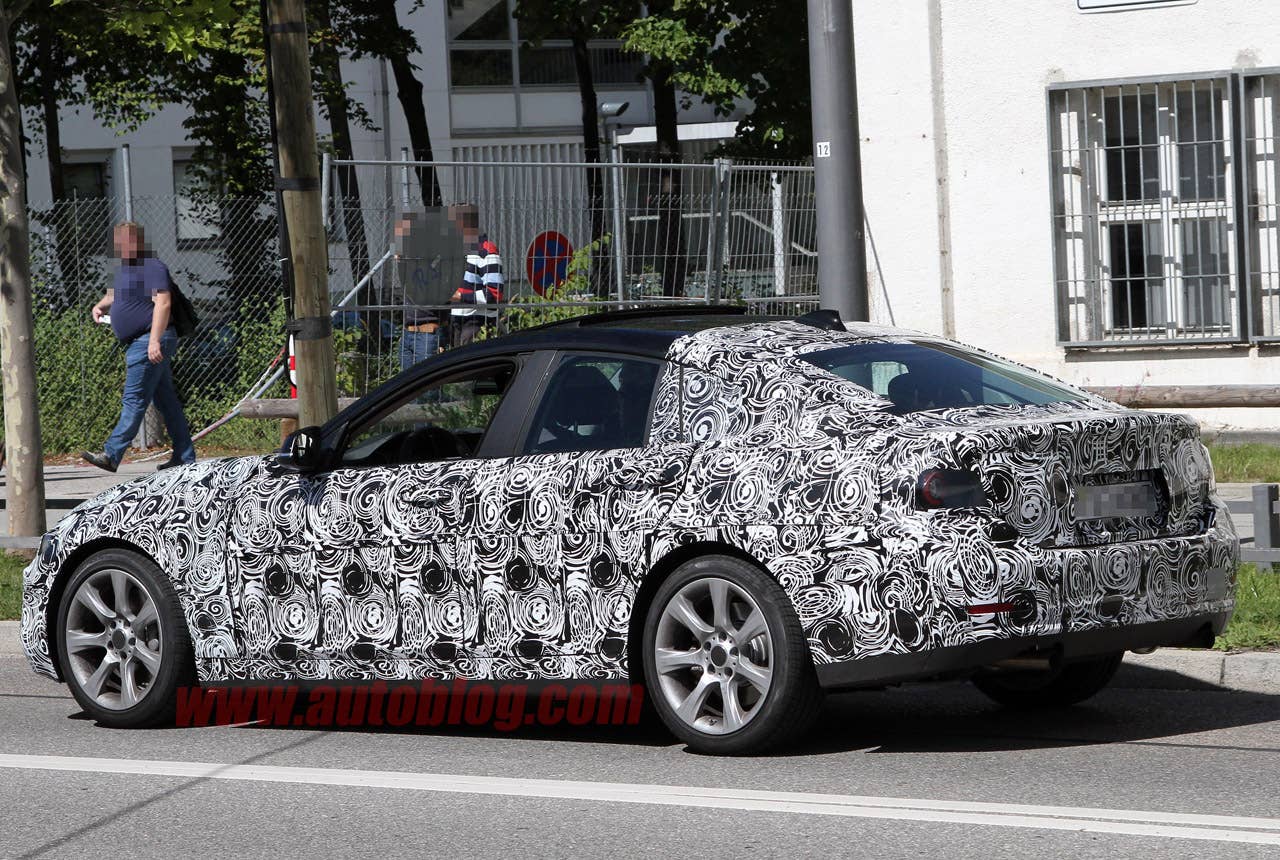2014 BMW 4 Series Gran Coupe Spy Shots rear 3/4