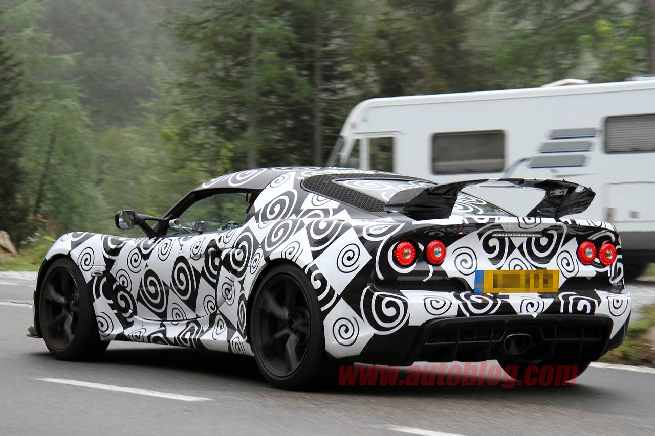 Lotus Exige Spy Shots rear 3/4