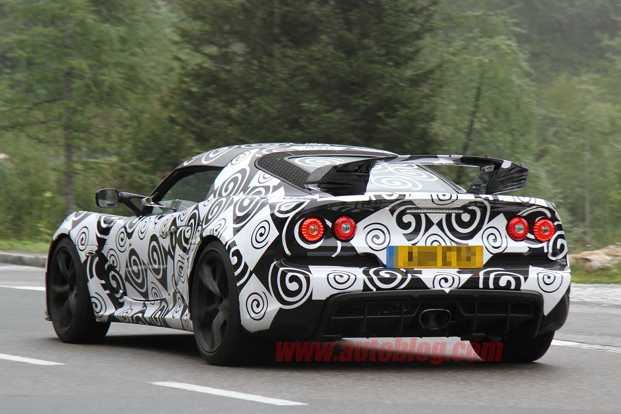 Lotus Exige Spy Shots rear 3/4