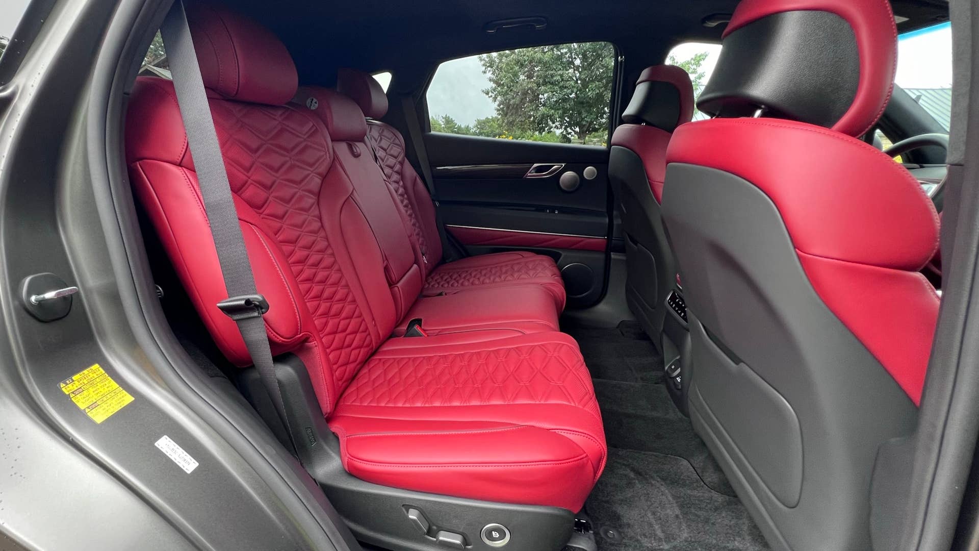 2025 Genesis GV80 Coupe red interior rear seats