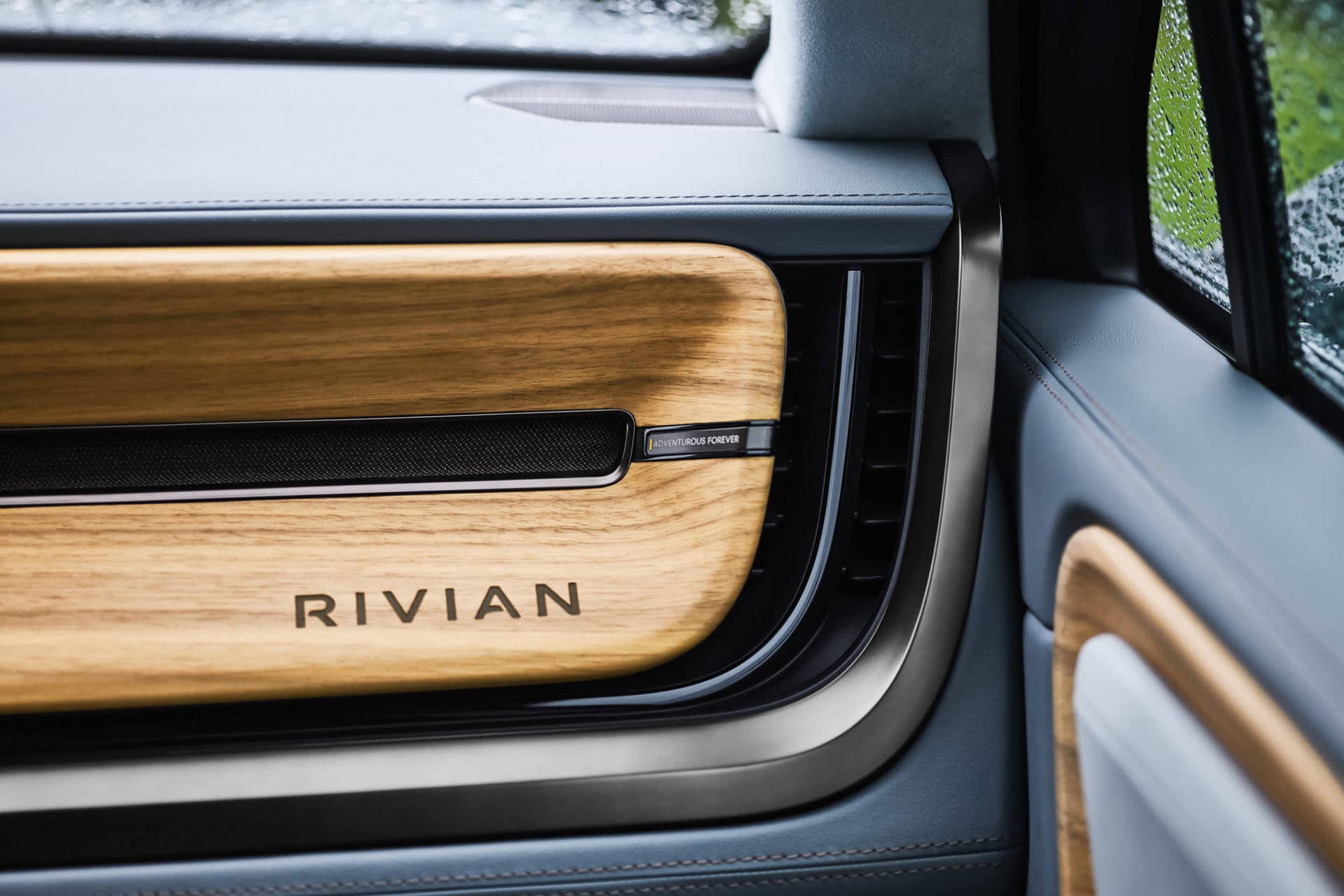 2025 Rivian R1S dashboard interior.