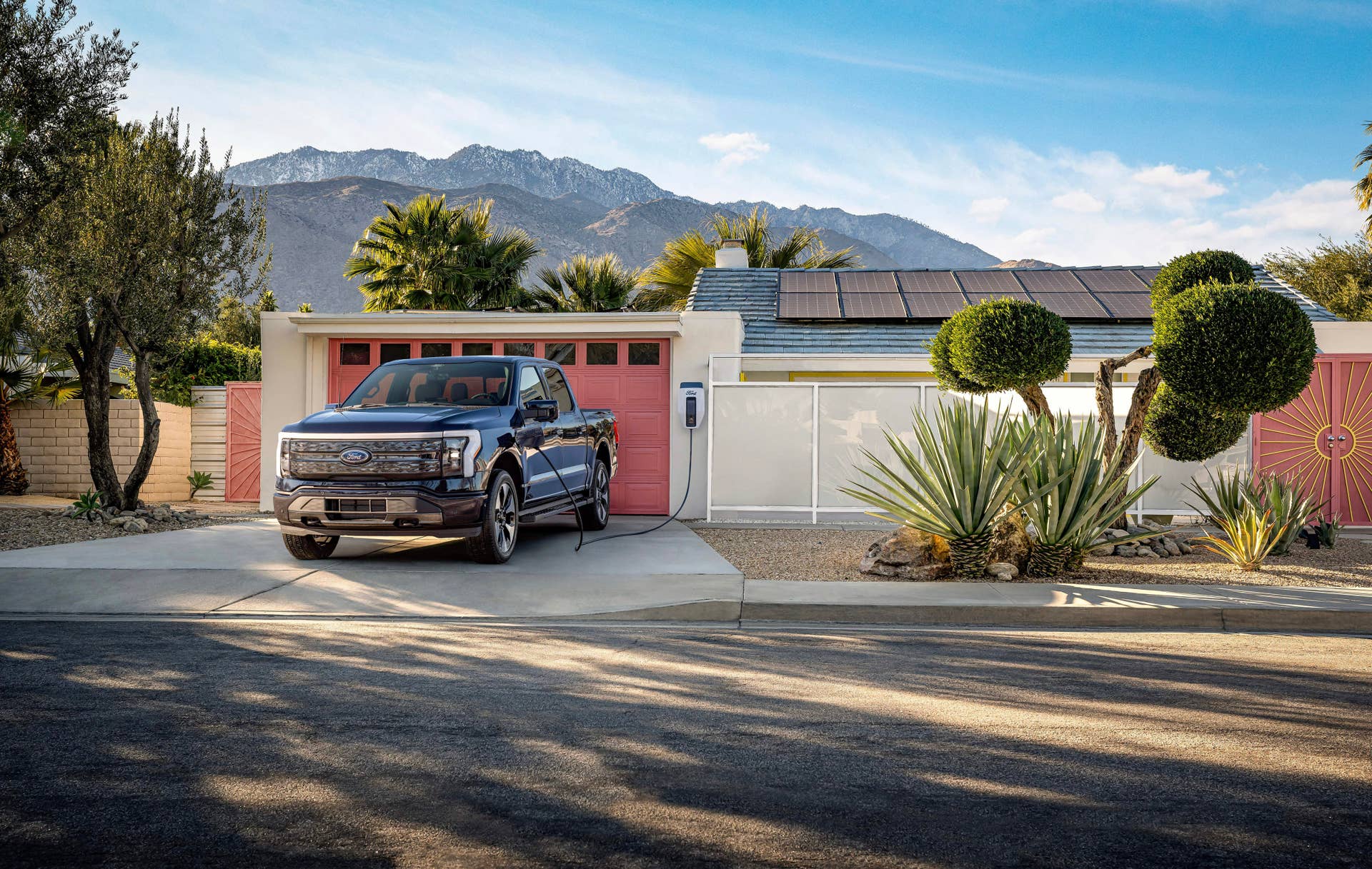 Ford F-150 Lightning charging.