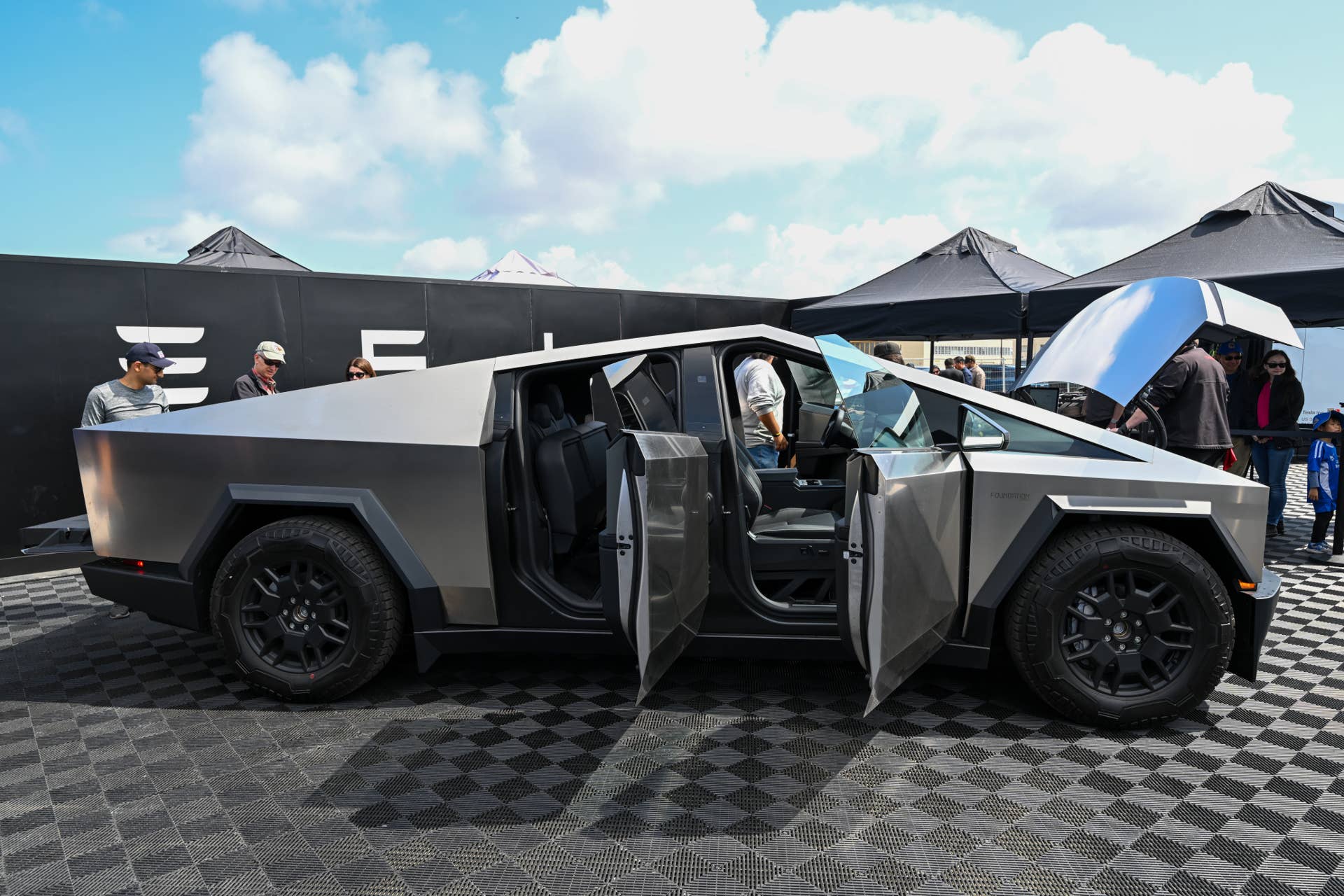 A view of the Tesla Cybertruck at Electrify Expo San Francisco, the largest electric vehicles (EV) event in North America, held in Alameda, California, United States on August 24, 2024.