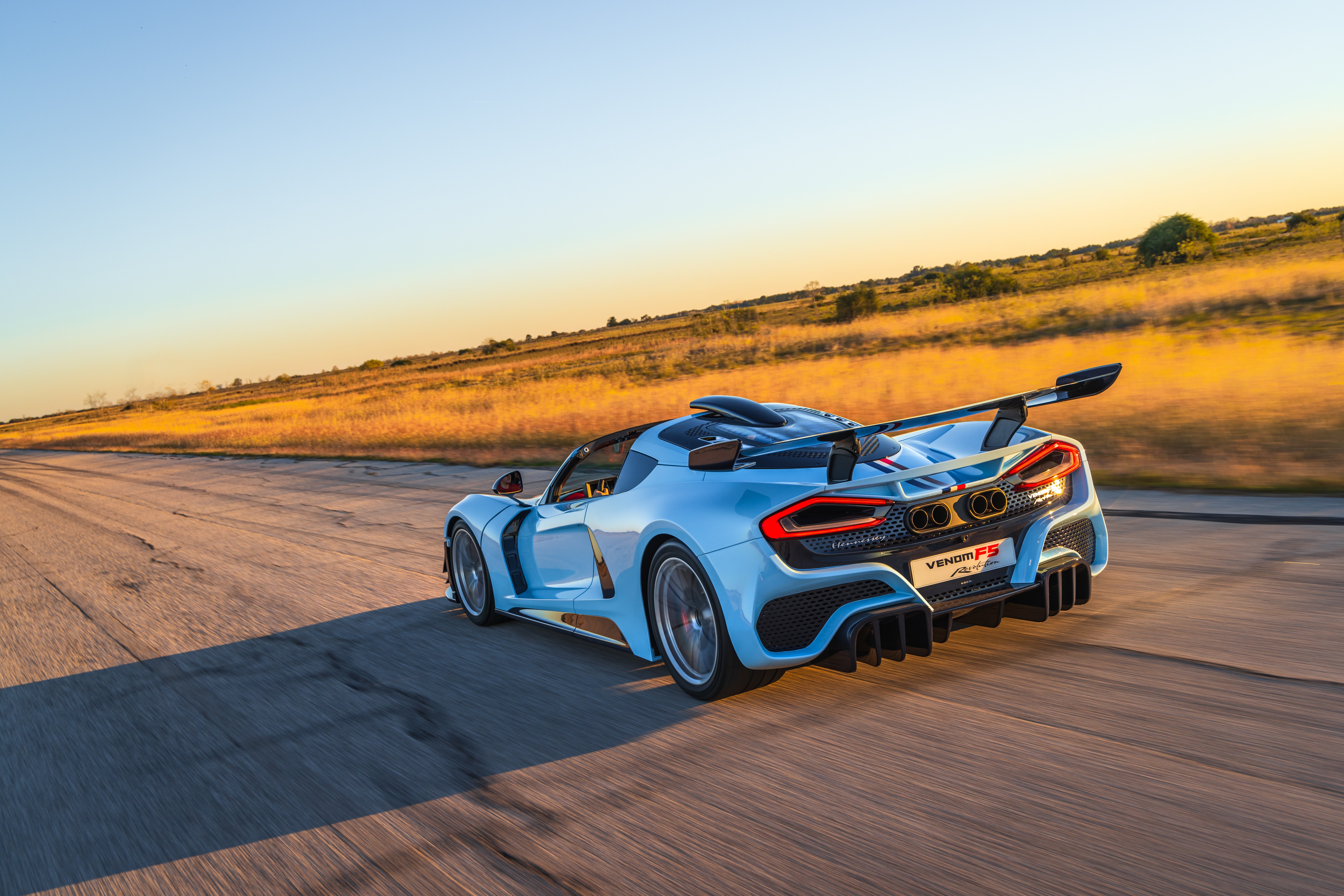 The rear of the Hennessey Venom F5 Roadster Revolution