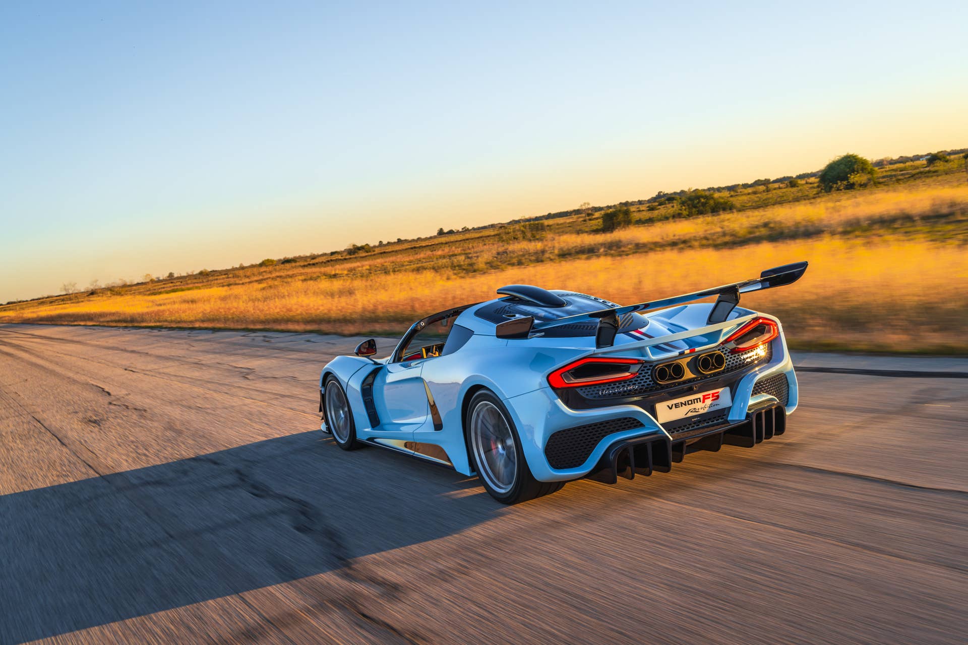 The rear of the Hennessey Venom F5 Roadster Revolution