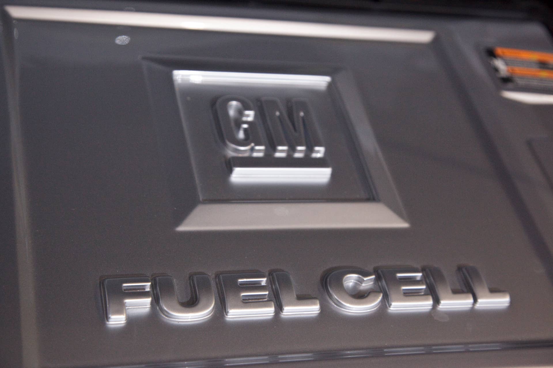 A prototype of a GM fuel cell in the Chevy Equinox at the 2009 New York International Auto Show. (Photo by James Leynse/Corbis via Getty Images)