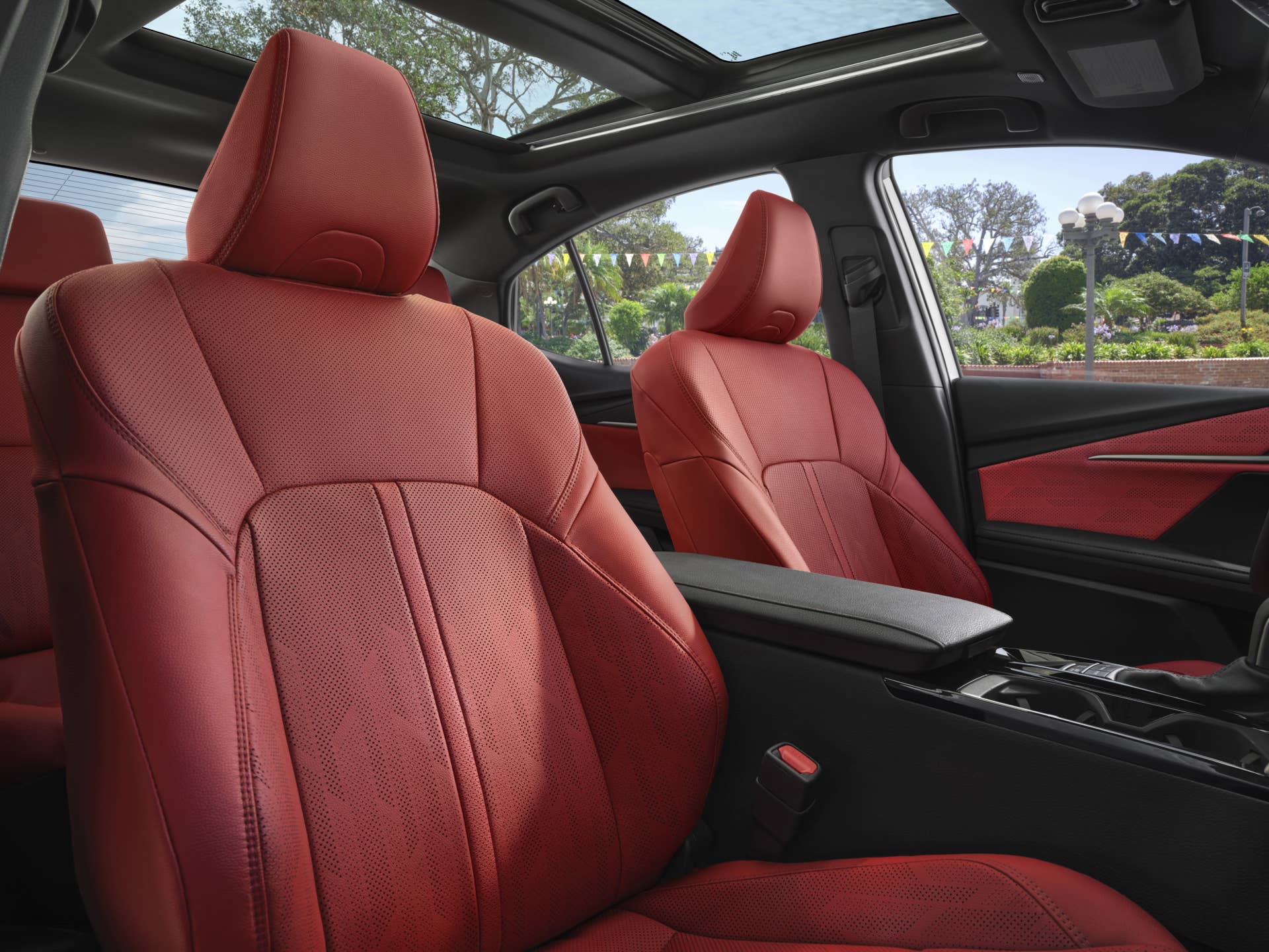 Red seats in a 2025 Toyota Camry XSE