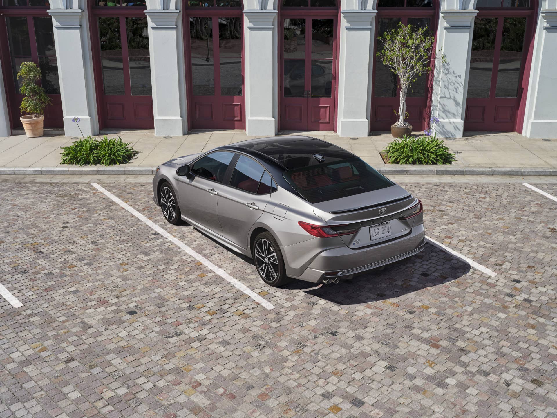 Rear view of a parked 2025 Toyota Camry XSE