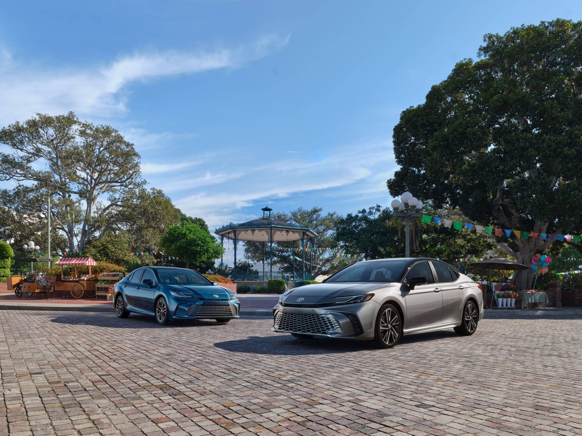 2025 Toyota Camry in Reservoir Blue and Heavy Metal