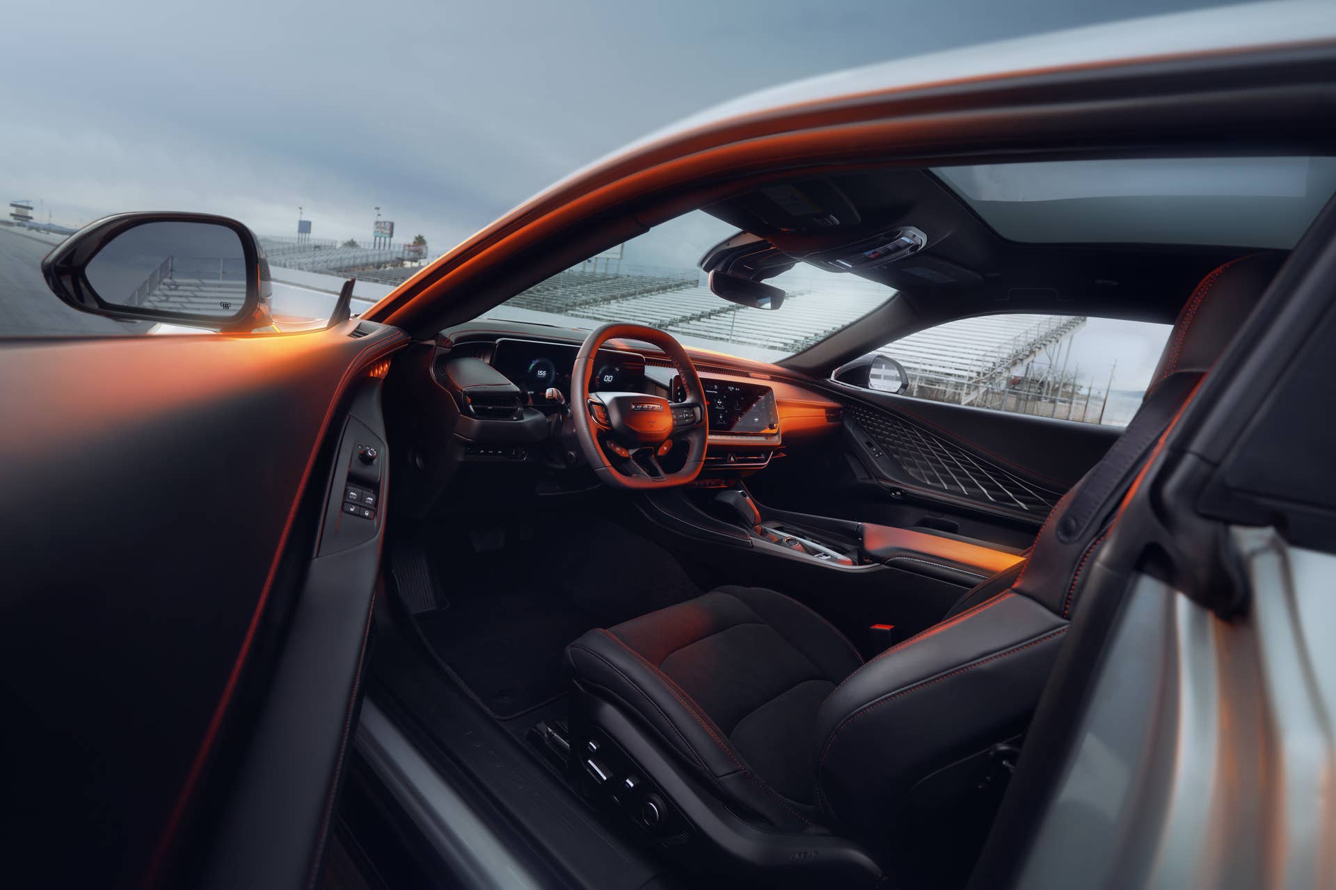 Interior of a Dodge Charger Daytona scat pack
