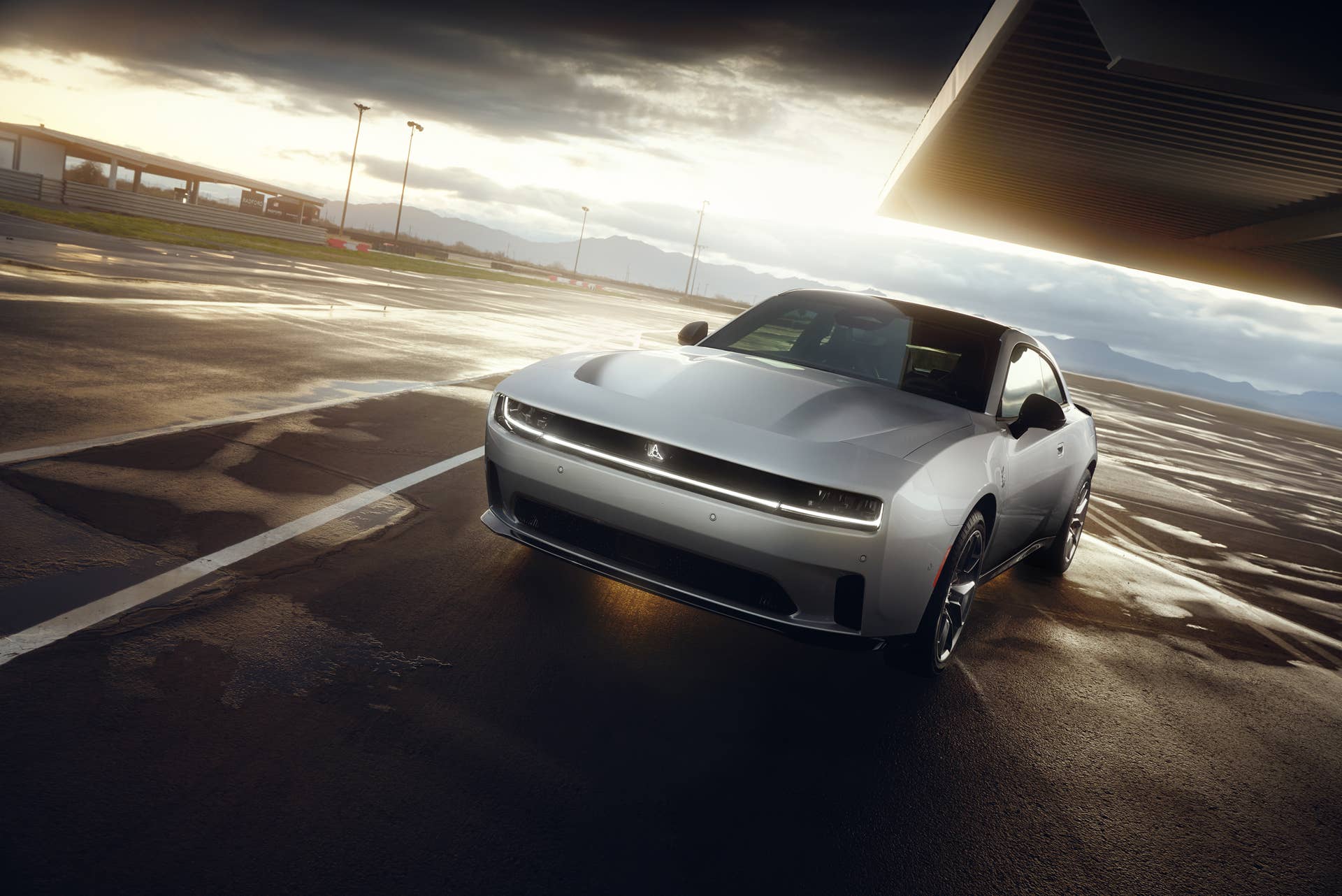 Front view of a 2025 Dodge Charger EV