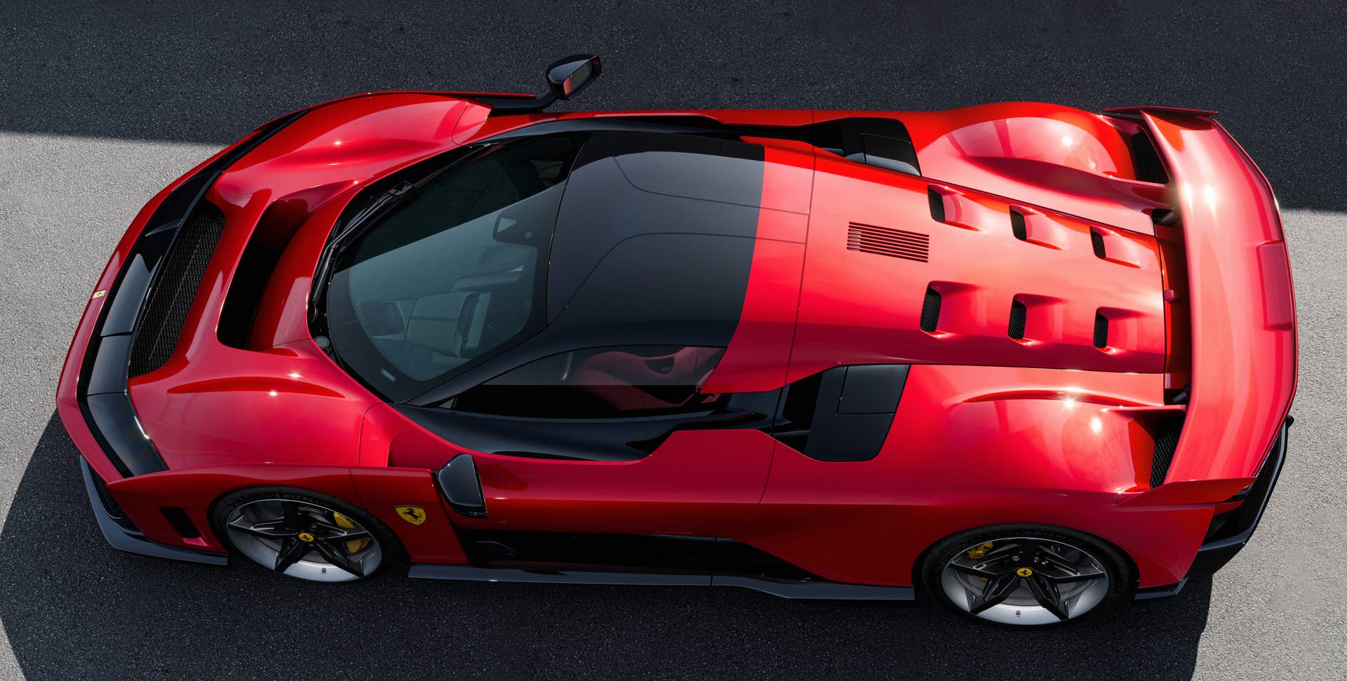 Ferrari F80 overhead view