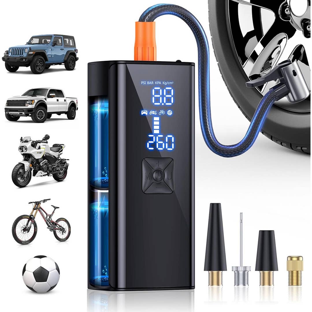 The Gjosyoi P004 Tire Inflator is on sale right now at Amazon
