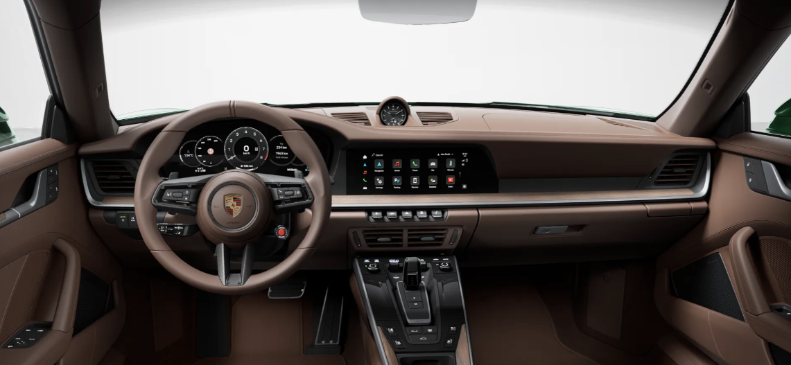 Porsche configurator showing interior selection