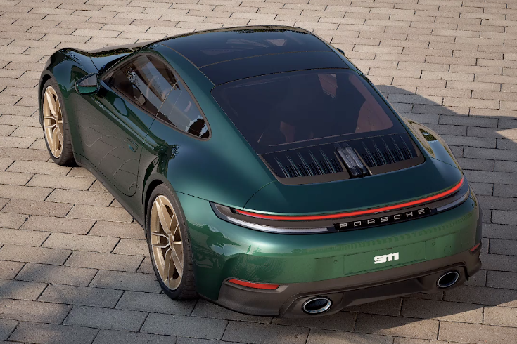 Porsche configurator exterior rear 3/4 view