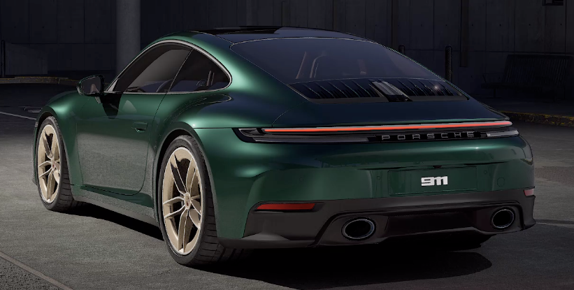 Porsche configurator exterior rear 3/4 view