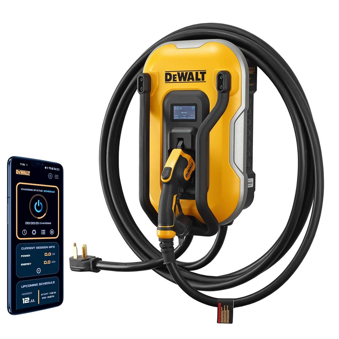 The DeWalt Pre-Wired Level 2 EV Charger is on sale right now at Amazon