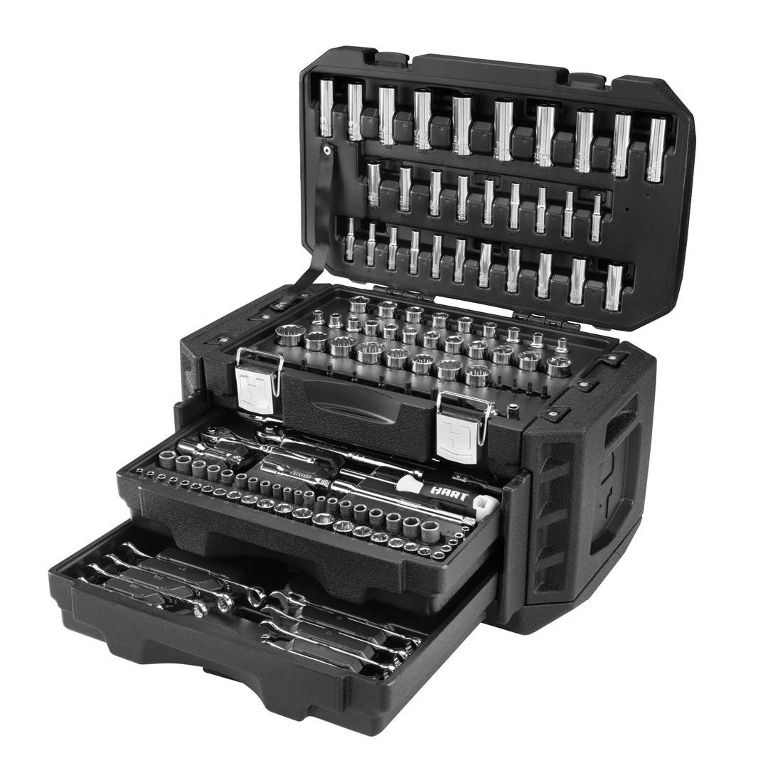 The Hart 215-Piece Mechanics Tool Set is on sale right now at Walmart