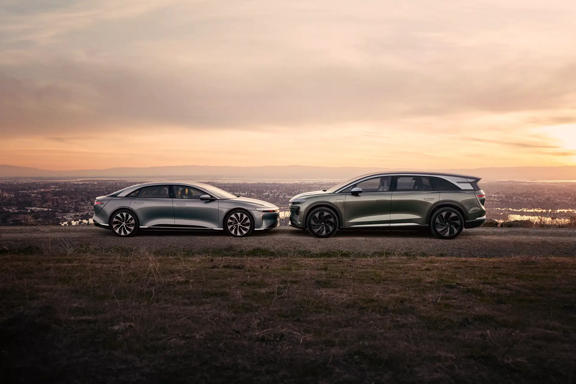Lucid Air and Gravity side by side