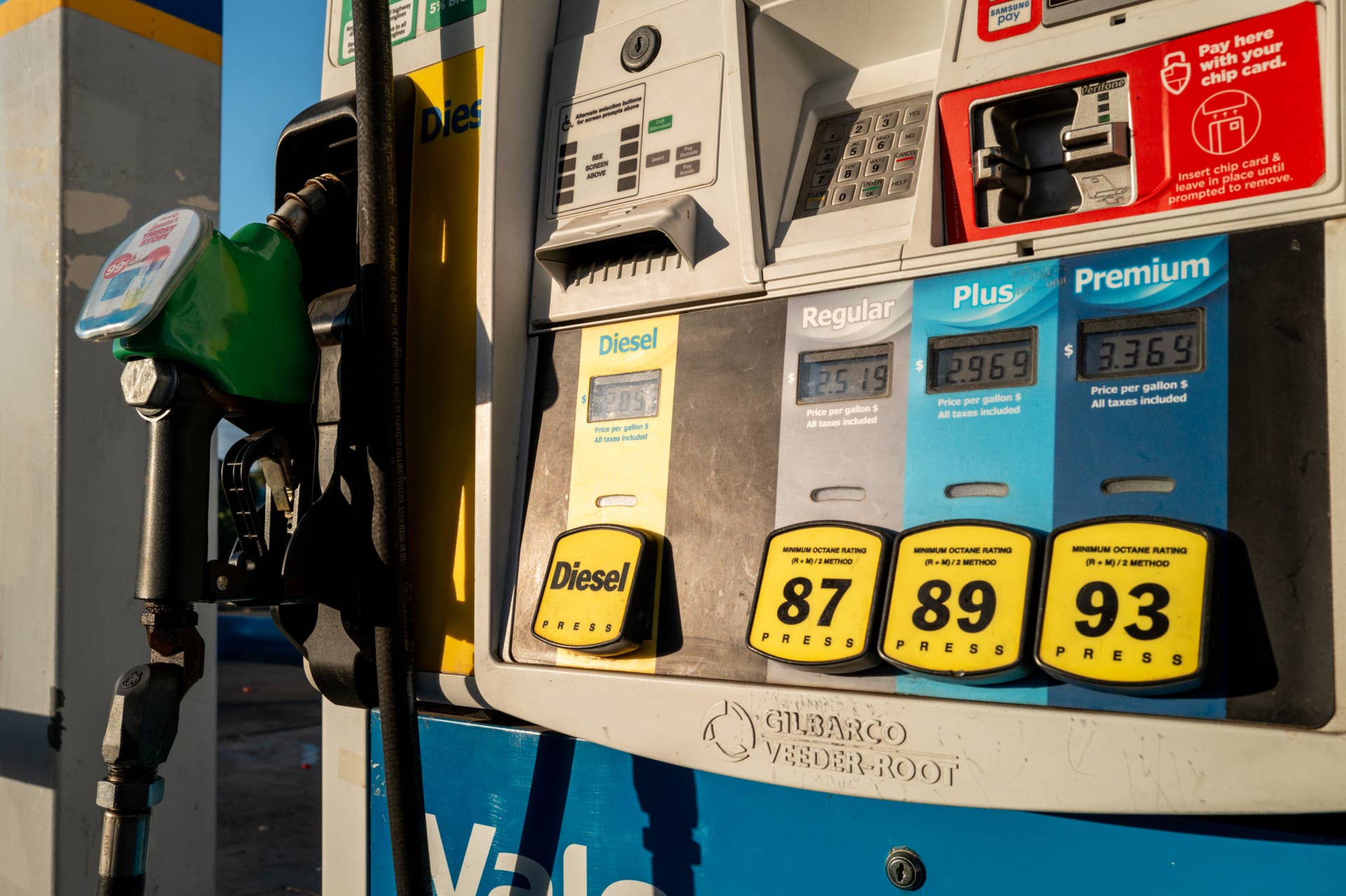 AUSTIN, TEXAS - OCTOBER 22: A Valero gas pump station is seen on October 22, 2024 in Austin, Texas. Valero Energy Corp. is scheduled to release third quarter earnings later this week. (Photo by Brandon Bell/Getty Images)