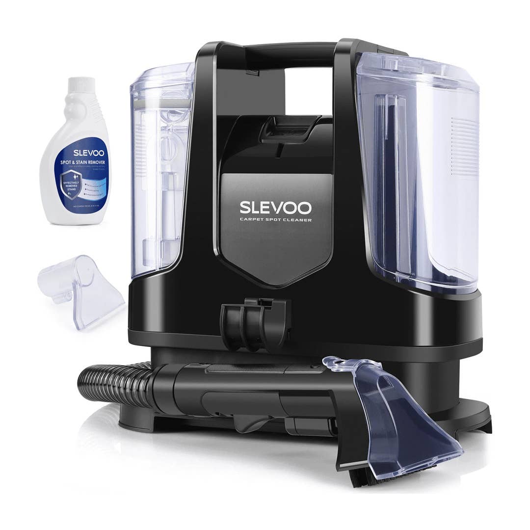The Slevoo Portable Upholstery Cleaner is on sale right now at Walmart
