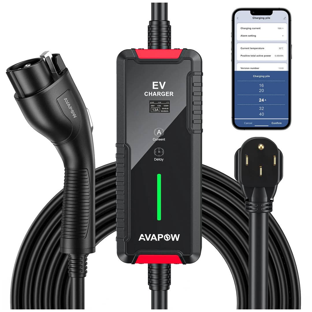 The Avapow B1-40 Level 2 Portable EV Charger is on sale right now at Walmart