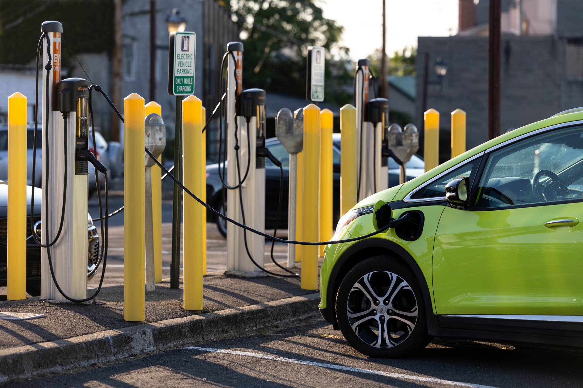 Chargepoint charger Photographer: Angus Mordant/Bloomberg via Getty Images