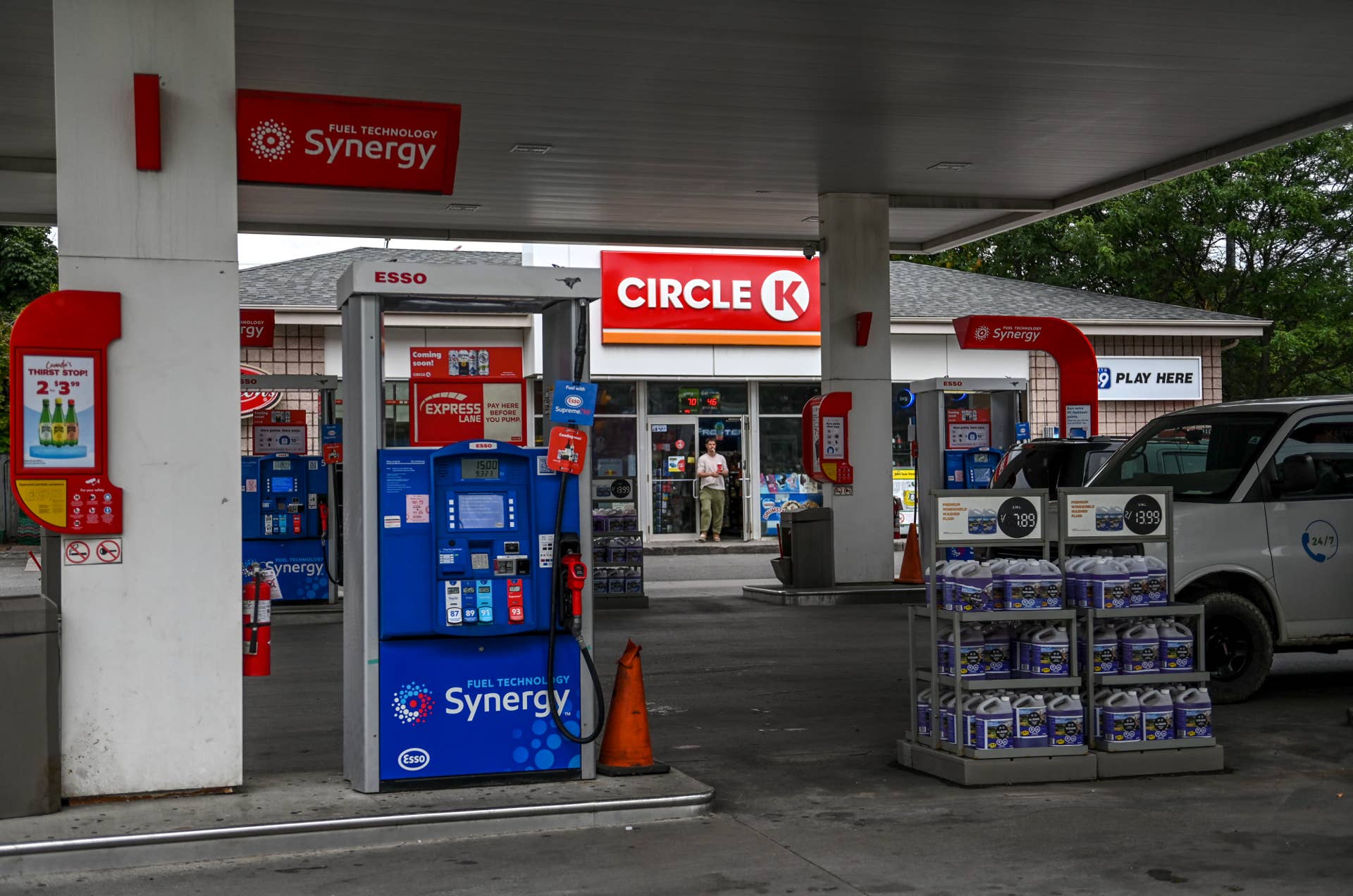 A Circle K convenience store at a gas station in Toronto, Ontario, Canada, on Monday, Aug. 19, 2024. Circle K operator Alimentation Couche-Tard Inc. made a proposal to take over much larger rival and 7-Eleven owner Seven & i Holdings Co., in what would be the biggest foreign takeover of a Japanese company. Photographer: Laura Proctor/Bloomberg via Getty Images