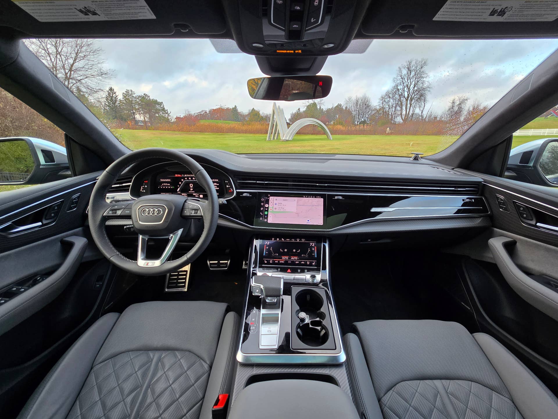 2024 Audi SQ8 gray interior front cabin