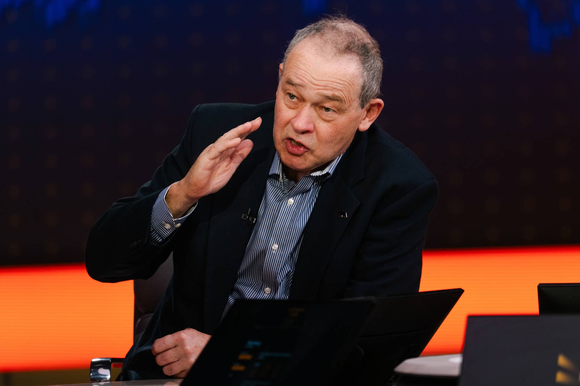 Peter Rawlinson, chief executive officer of Lucid Motors Inc., during a Bloomberg Television interview in London, UK, on Tuesday, Dec. 10, 2024. "It would be lovely if we could supply technology to a traditional car company to help them on their way to sustainability, and perhaps we can leverage economies of scale with their parts bin and other aspects of the business," Rawlinson said. Photographer: Jose Sarmento Matos/Bloomberg via Getty Images
