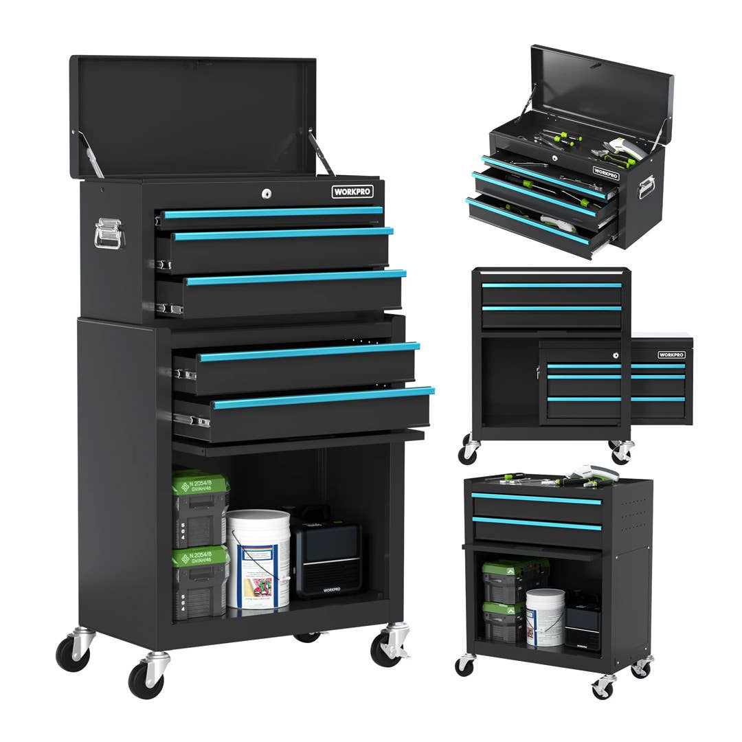 The Workpro 24.5-Inch 5-Drawer Rolling Tool Chest is on sale right now at Walmart