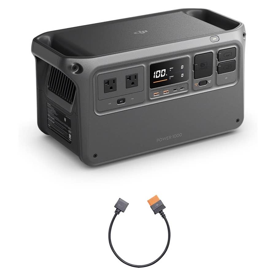The DJI Power 1000 2,200W Portable Power Station with Air 3 DSC Cable iso n sale right now at Amazon.