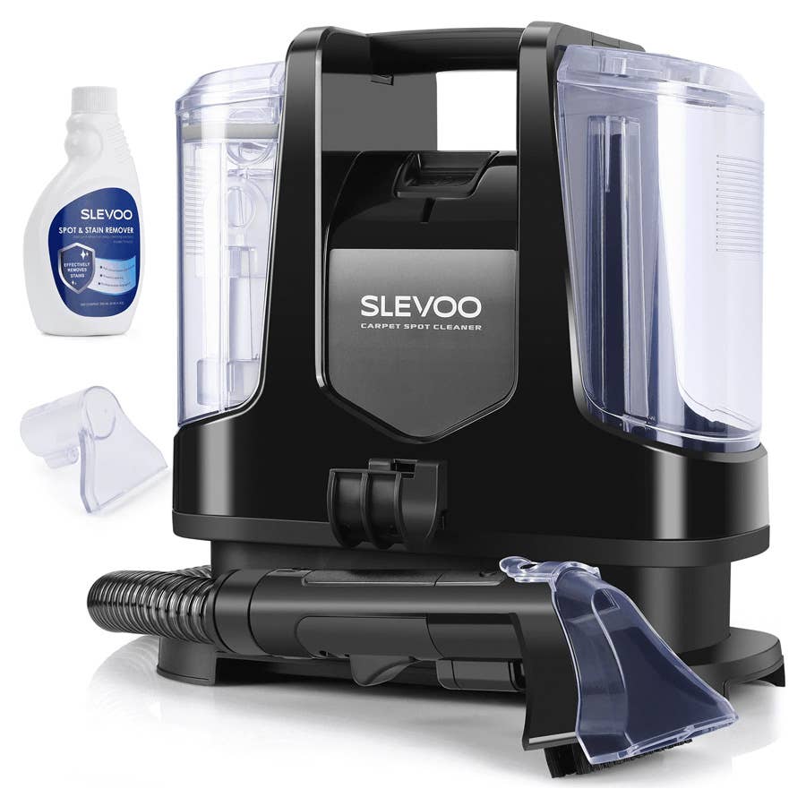 The Slevoo Portable Carpet Cleaner is on sale right now at Walmart.