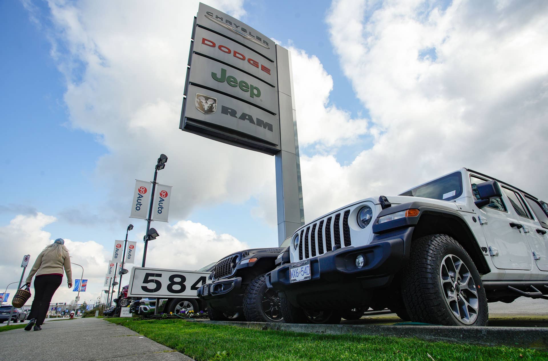 New vehicles are on display at a car dealership in Vancouver, British Columbia, Canada, on April 3, 2025.