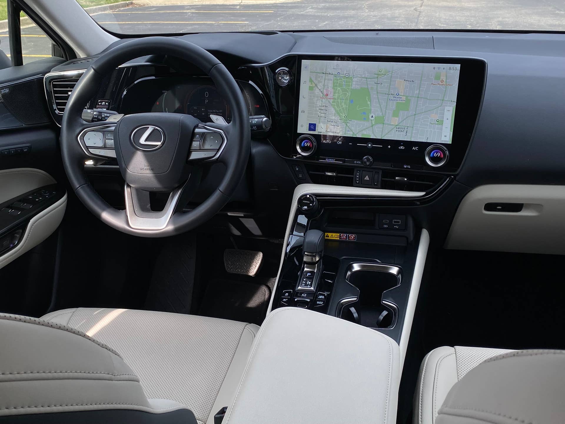 2025 Lexus NX 450h+ interior driver area