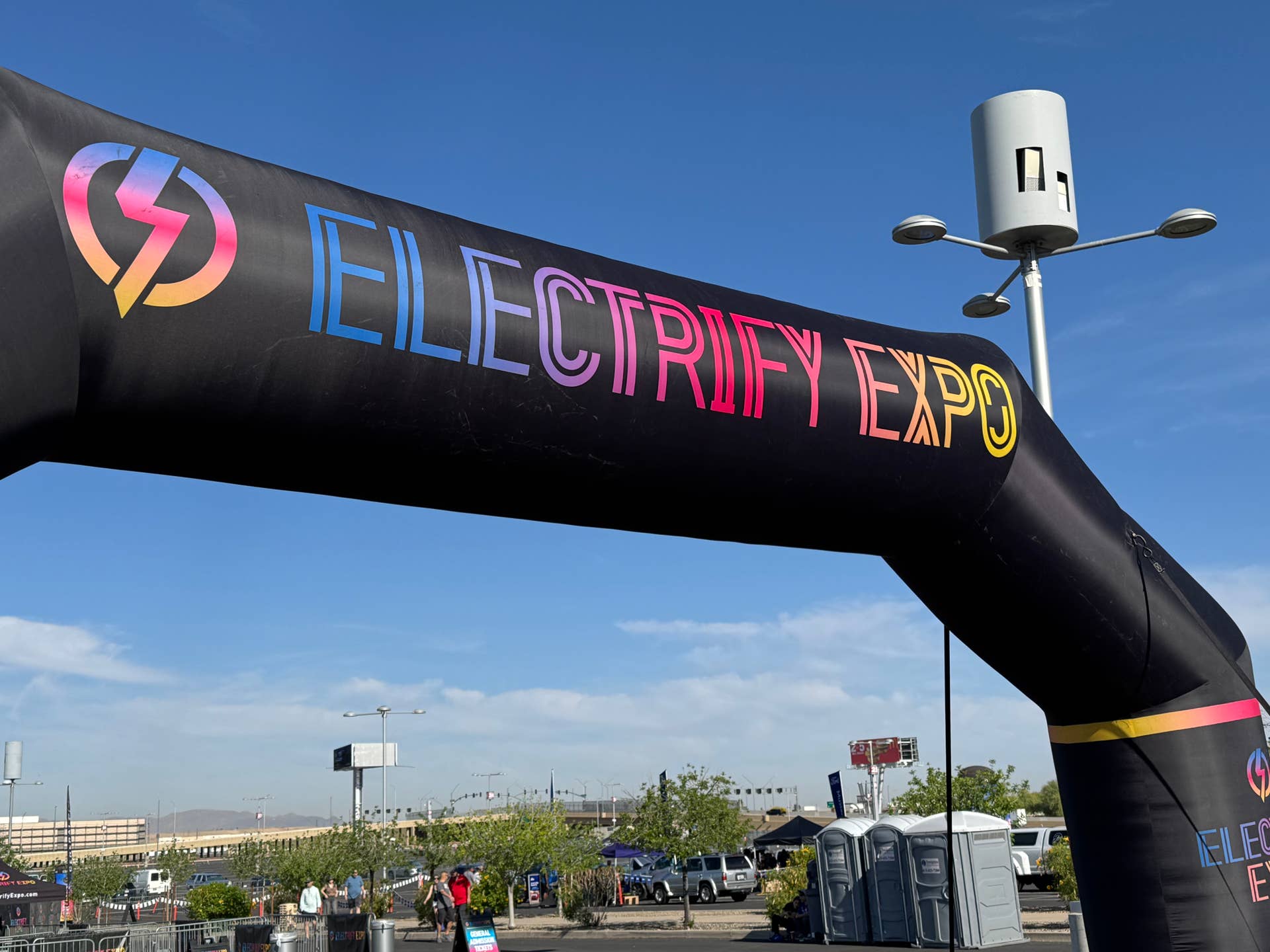 Electrify Expo sign at Electrify Expo 2025 in Phoenix