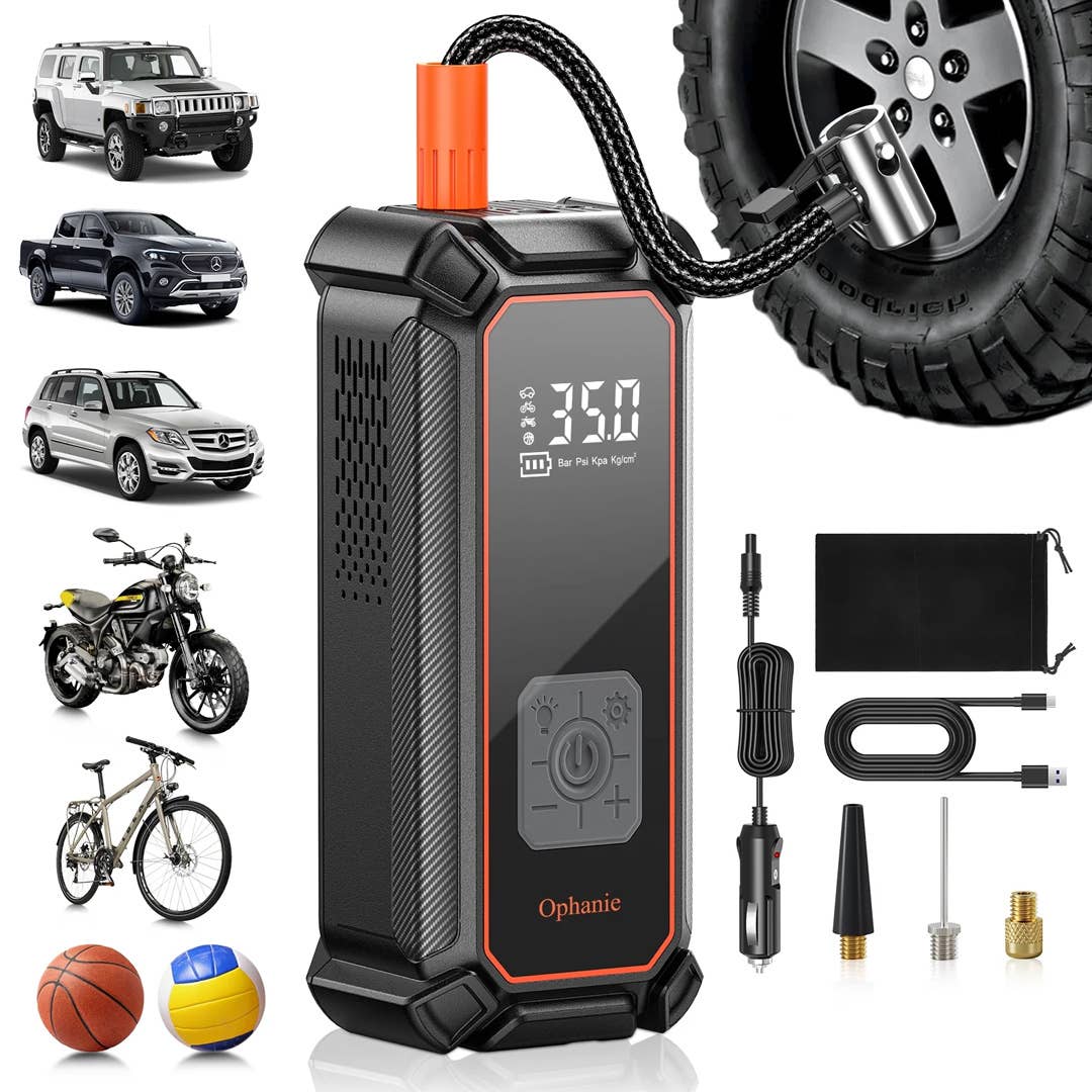 The Ophanie Cordless Portable Tire Inflator is on sale right now at Walmart