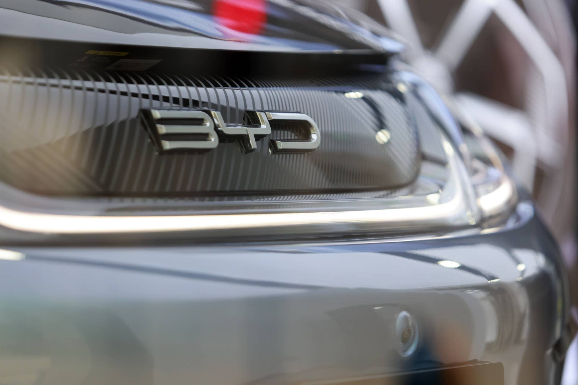 BYD model in a Hong Kong showroom