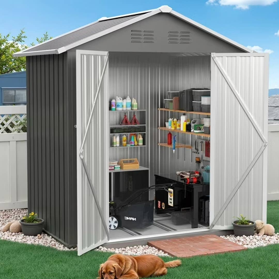 The Enyopro 6x4 Outdoor Storage Shed is on sale right now at Walmart
