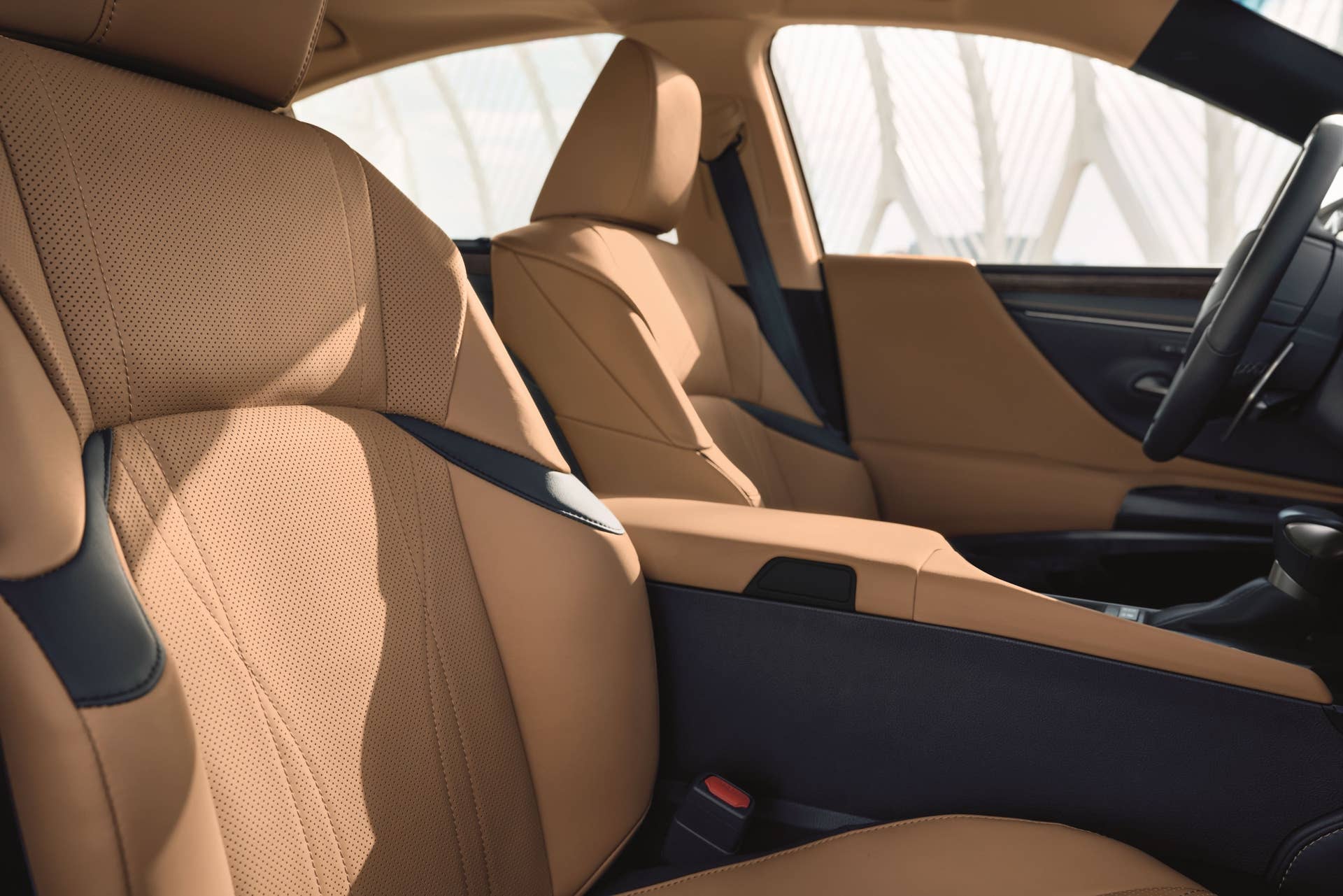 2025 Lexus ES 350 with brown interior front seats