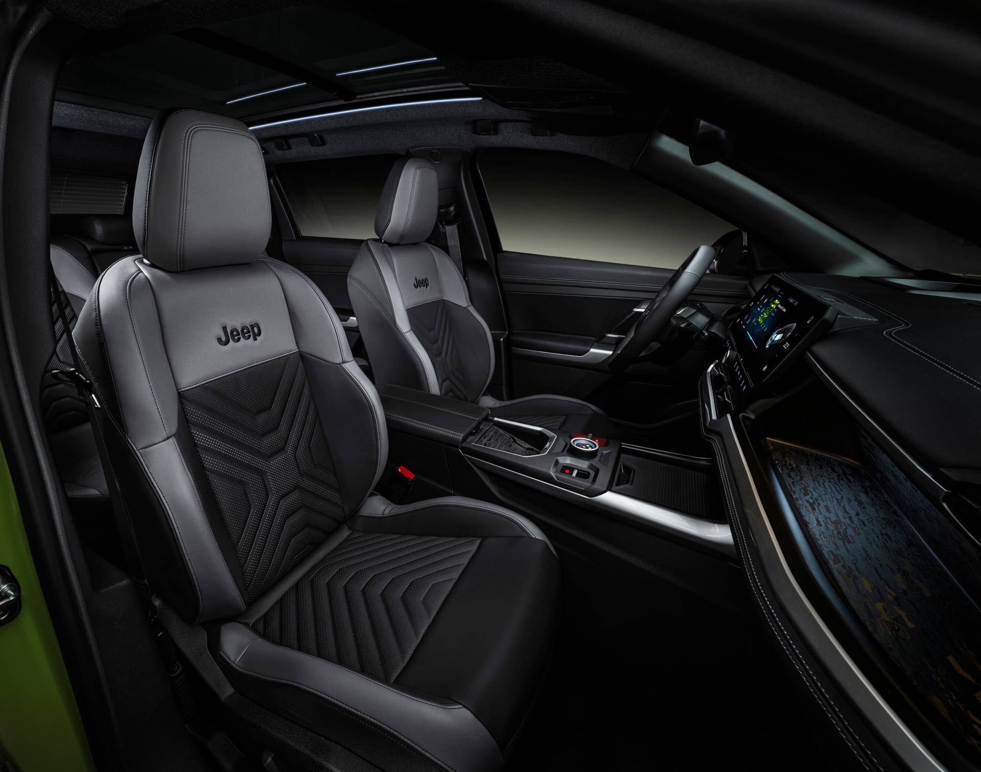 2026 Jeep Compass First Edition black gray interior front seats