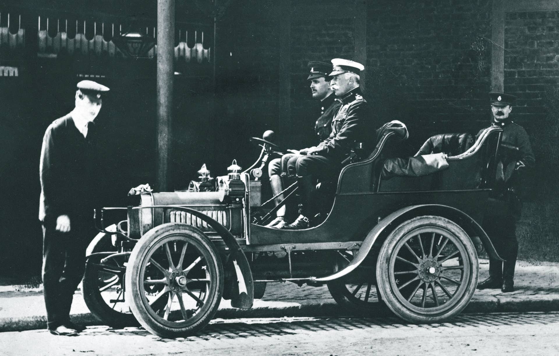 Charles Stewart Rolls Driving 1904 Royce