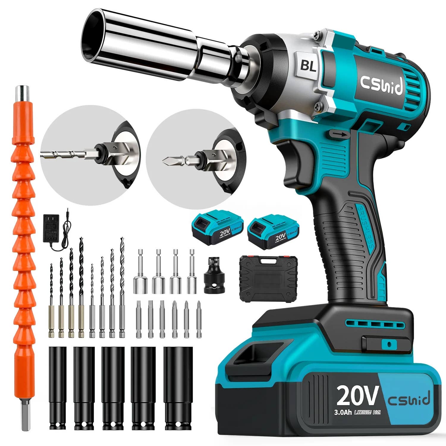 Cshidworld Cordless Impact Wrench