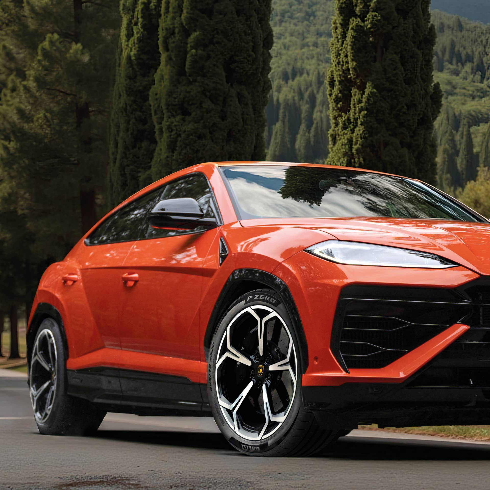 Pirelli P Zero tires on a Lamborghini Urus