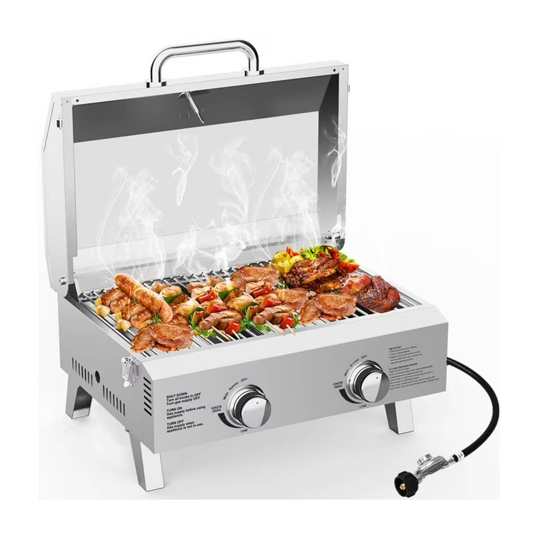 The Firstness Portable Propane Grill is on sale right now at Walmart