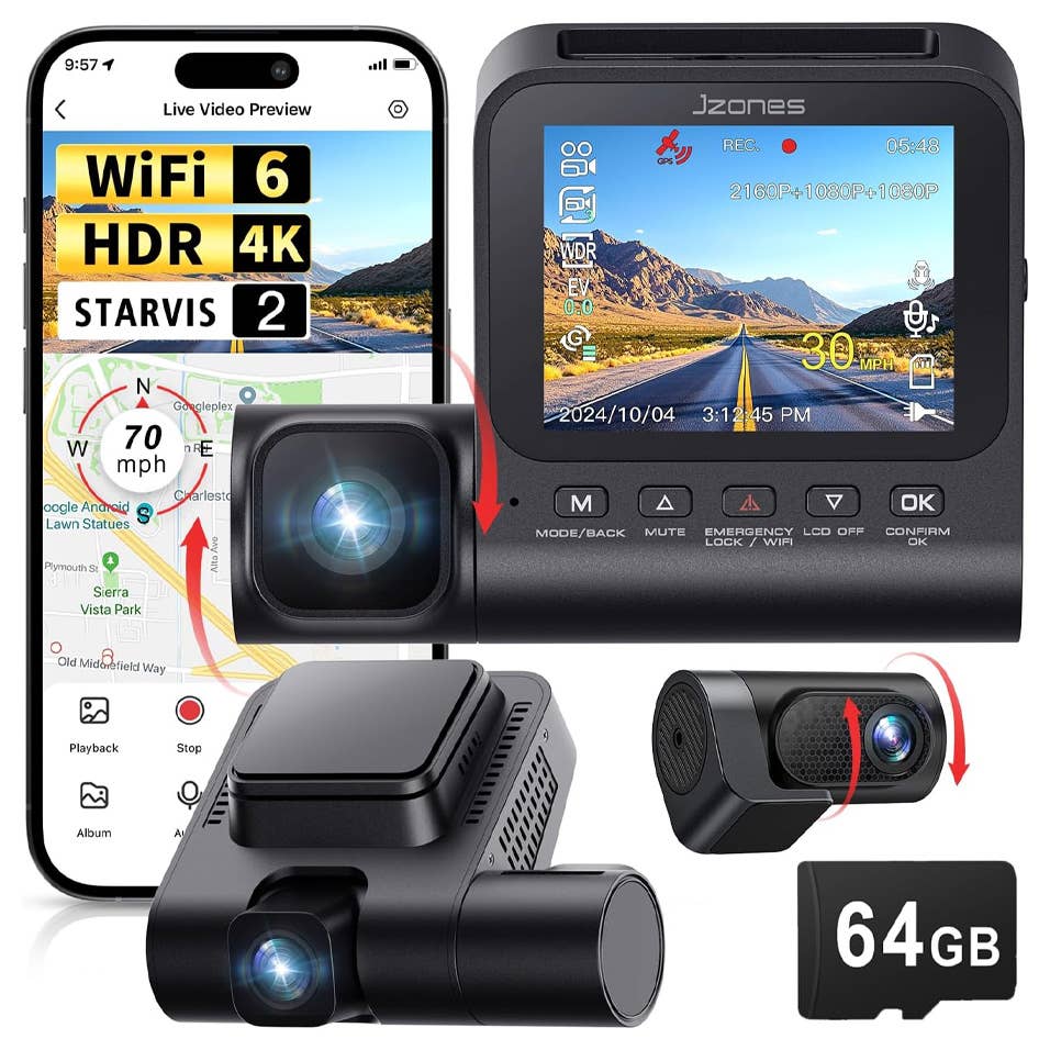 The Jzones 4K Dash Cam is on sale now at Amazon.